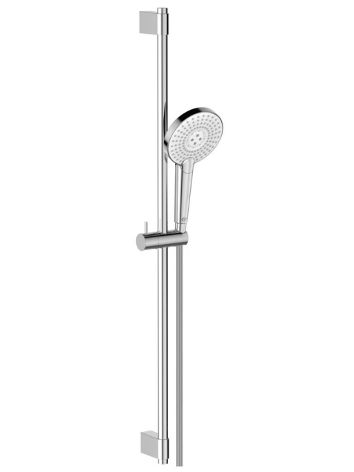 Set de dus Ideal Standard IdealRain EvoJET Round cu para 125mm cu 3 jeturi  furtun 1750mm si bara 900mm
