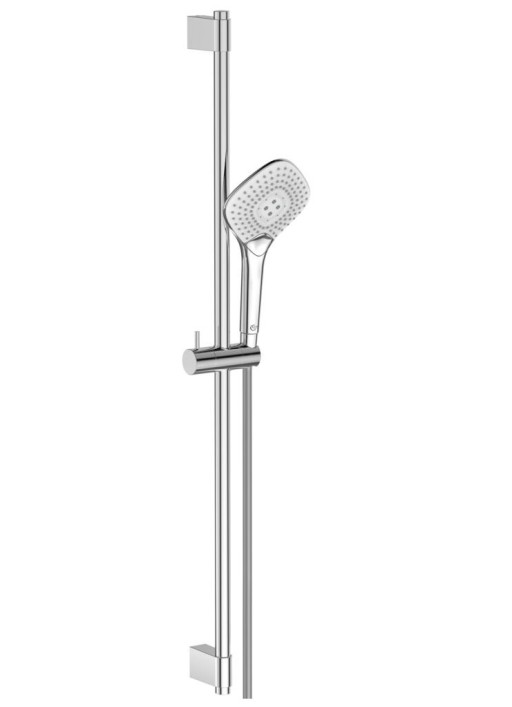 Set de dus Ideal Standard IdealRain EvoJET Diamond cu para 134mm cu 3 jeturi  furtun 1750mm si bara 900mm