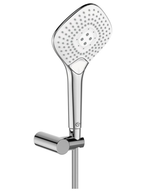 Set de dus Ideal Standard IdealRain EvoJET Diamond cu para 134mm cu 3 jeturi  furtun 1750mm si agatatoare
