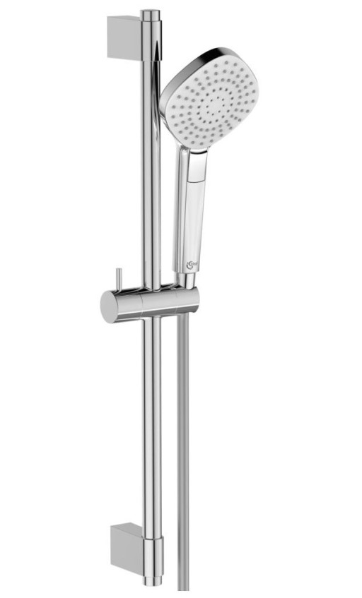 Set de dus Ideal Standard IdealRain Evo Diamond cu para 115mm cu 3 jeturi  furtun 1750mm si bara 600mm