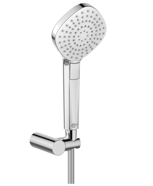 Set de dus Ideal Standard IdealRain Evo Diamond cu para 115mm cu 3 jeturi  furtun 1750mm si agatatoare
