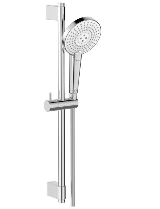 Set de dus Ideal Standard IdealRain EvoJET Round cu para 125mm cu 3 jeturi  furtun 1750mm si bara 600mm