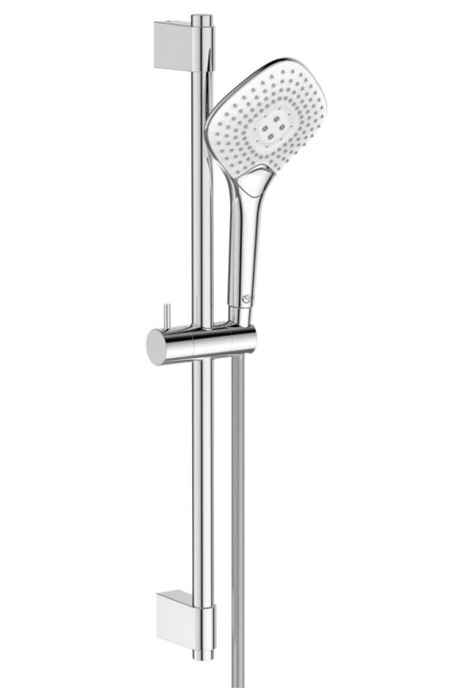 Set de dus Ideal Standard IdealRain EvoJET Diamond cu para 134mm  furtun 1750mm si bara 600mm