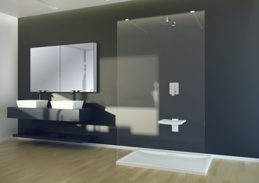 Cabina de dus Walk-in Besco Aveo Due 120cm  sticla securizata 8 mm  tratament ProClean