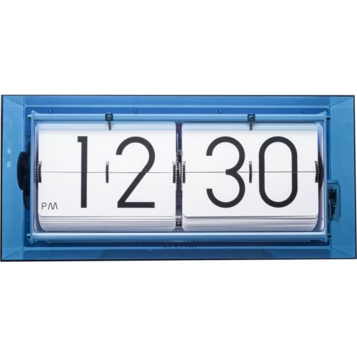 Ceas NeXtime Big Flip Clear 36cm  Blue
