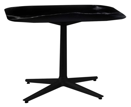 Masa Kartell Multiplo design Antonio Citterio  99x99cm  h74cm  blat cu finisaj marmura  negru