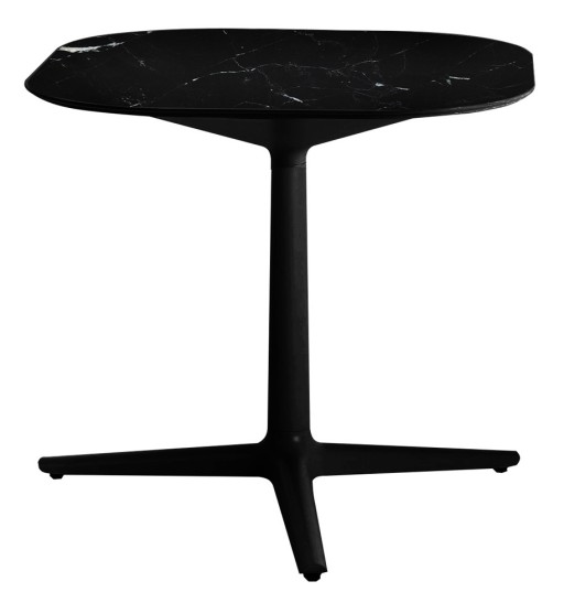 Masa Kartell Multiplo design Antonio Citterio  78x78cm  h74cm  blat cu finisaj marmura  negru