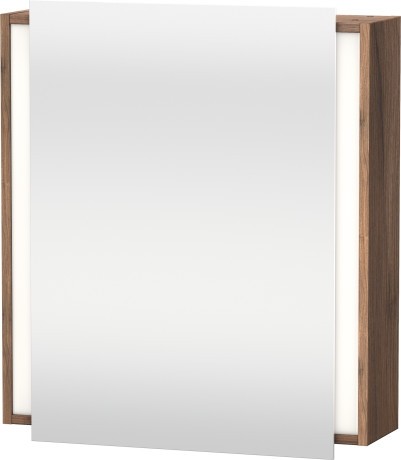 Dulap cu oglinda si iluminare Duravit Ketho 65x75cm  deschidere dreapta  nuc