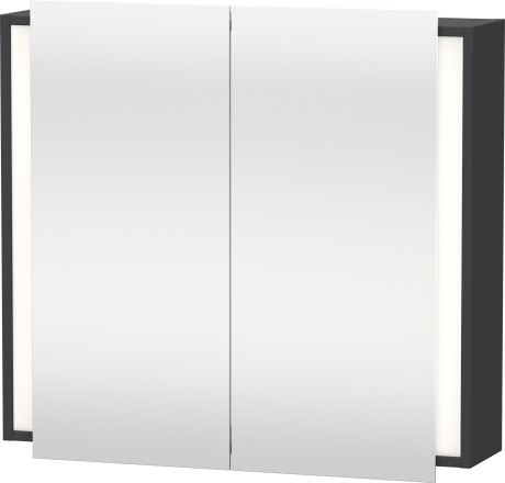 Dulap cu oglinda si iluminare Duravit Ketho 80x75cm  grafit mat