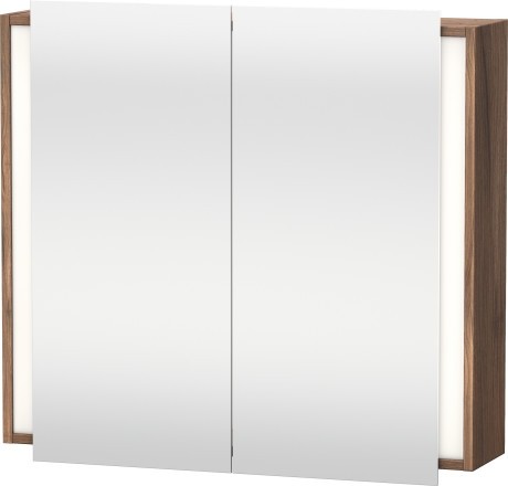 Dulap cu oglinda si iluminare Duravit Ketho 80x75cm  nuc