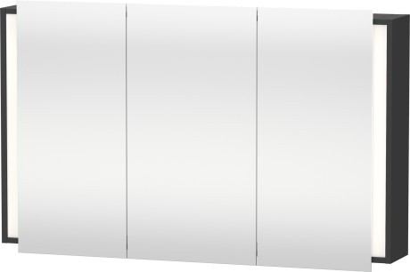 Dulap cu oglinda si iluminare Duravit Ketho 120x75cm  grafit mat