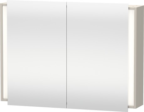 Dulap cu oglinda si iluminare Duravit Ketho 100x75cm  taupe mat