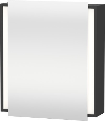 Dulap cu oglinda si iluminare Duravit Ketho 65x75cm  deschidere dreapta  grafit mat