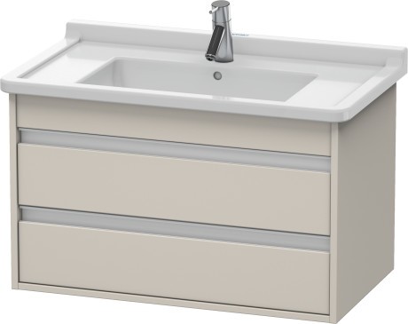 Dulap baza Duravit Ketho 80x46.5cm  2 sertare inchidere lenta  taupe mat