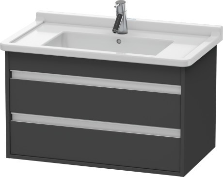 Dulap baza Duravit Ketho 80x46.5cm  2 sertare inchidere lenta  grafit mat