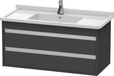 Dulap baza Duravit Ketho 100x46.5cm  2 sertare inchidere lenta  grafit mat