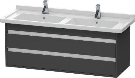 Dulap baza Duravit Ketho 120x46.5cm  2 sertare inchidere lenta  grafit mat
