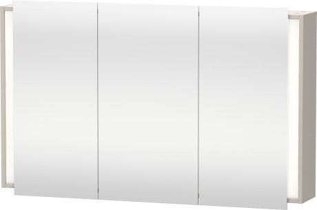 Dulap cu oglinda si iluminare Duravit Ketho 120x75cm  taupe mat