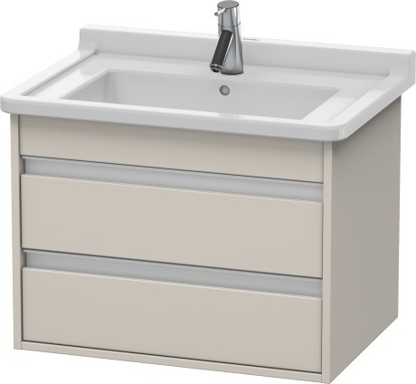 Dulap baza Duravit Ketho 65x46.5cm  2 sertare inchidere lenta  taupe mat