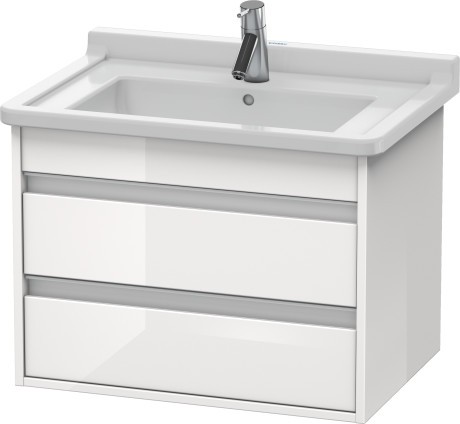 Dulap baza Duravit Ketho 65x46.5cm  2 sertare inchidere lenta  alb lucios