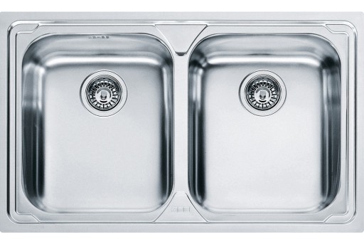 Chiuveta bucatarie Franke Logica Line LLX 620 cu 2 cuve  790x500mm  inox lucios