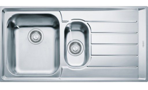 Chiuveta bucatarie Franke Neptune NEX 651  2 cuve inegale  picurator dreapta  1000x510mm  inox lucios