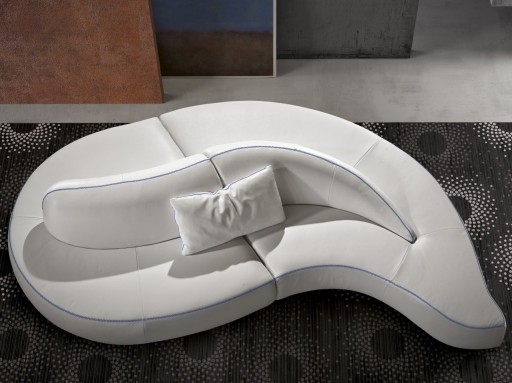 Canapea Gamma Wave 317x182cm  piele Piuma E531 & Pampas E935  HandMade in Italy