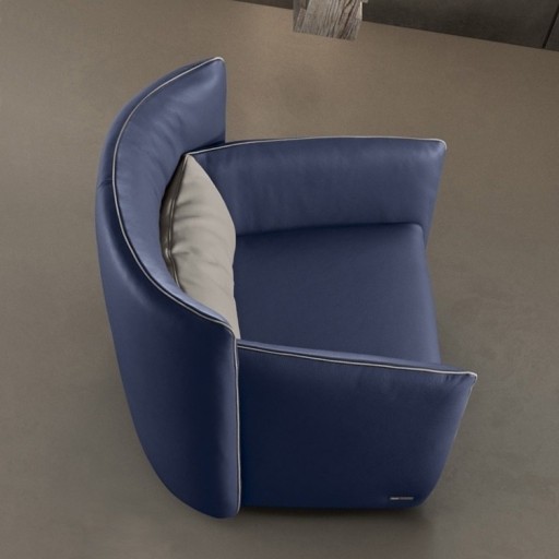Fotoliu Gamma Tulip PNA  piele Zero Impact F303  HandMade in Italy