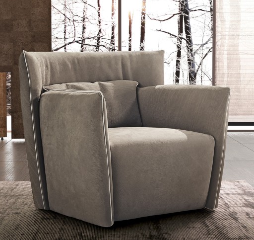 Fotoliu Gamma Tulip PNA  piele Burt F613  HandMade in Italy