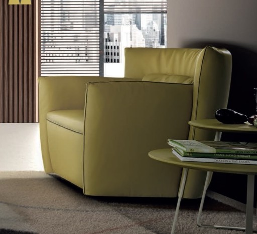 Fotoliu Gamma Tulip PNA  piele Club C032  HandMade in Italy