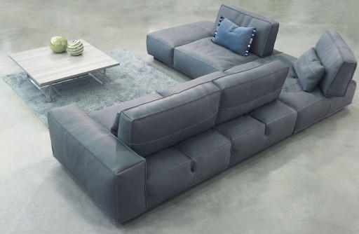Canapea de colt Gamma Soho 322x266cm stanga  piele Deluxe J706  HandMade in Italy