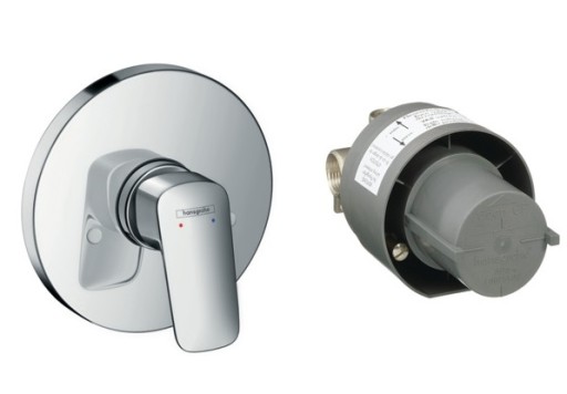 Baterie dus Hansgrohe Logis cu montaj incastrat  corp ingropat inclus