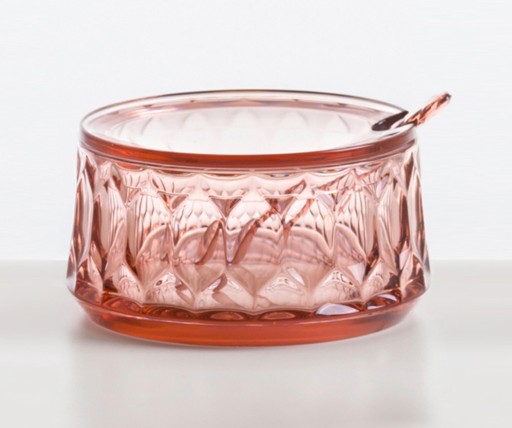 Recipient zahar cu capac Kartell Jellies Family  design Patricia Urquiola  roz transparent