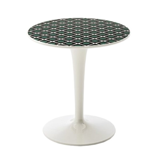 Masuta Kartell TipTop design Philippe Starck & Eugeni Quitllet  editie Double J  d48.5cm  h50  model olive