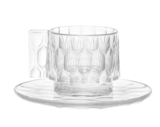 Ceasca si farfuriuta Kartell Jellies Family  design Patricia Urquiola  transparent