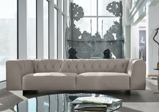 Canapea Gamma Dandy Marlon cu 3 locuri 262cm  piele Zero Impact F300  HandMade in Italy