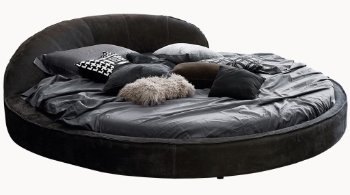 Pat Gamma Dandy Jazz Night pentru saltea rotunda de 220cm  piele Nabuk H264  HandMade in Italy