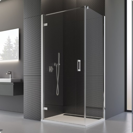 Perete lateral fix Sanswiss Pur Aquaperle 120cm  sticla securizata transparenta 8mm  profil crom