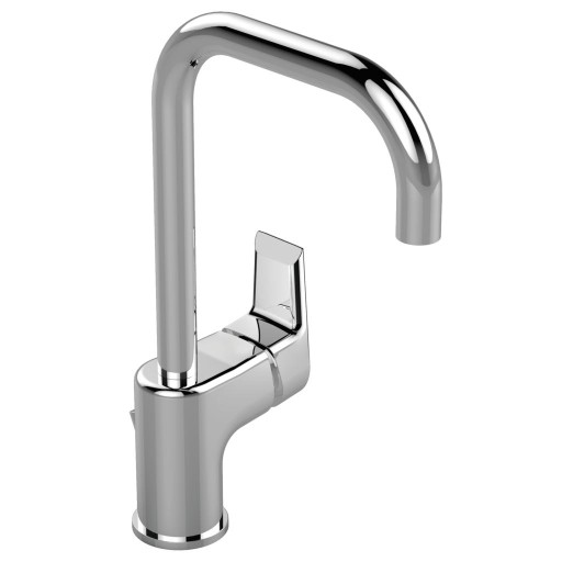 Baterie lavoar Ideal Standard Tesi cu pipa inalta  ventil metalic pop-up