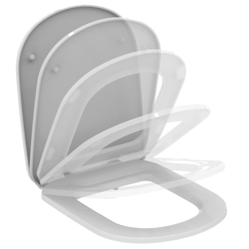 Capac WC Ideal Standard Tempo slim cu inchidere lenta  alb