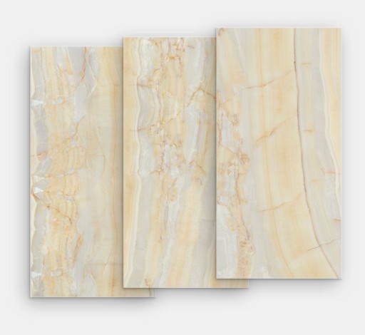Gresie portelanata FMG Marmi Classici Maxfine 75x37.5cm  6mm  Onice Oro Lucidato