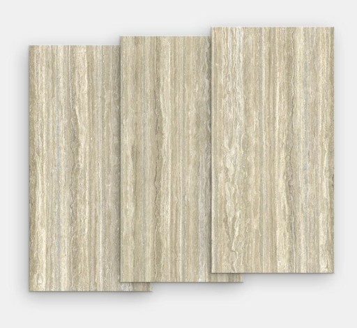 Gresie portelanata FMG Travertino Maxfine 75x37.5cm  6mm  Lucidato