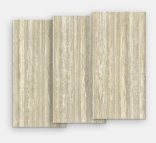 Gresie portelanata FMG Travertino Maxfine 75x37.5cm  6mm  Prelucidato
