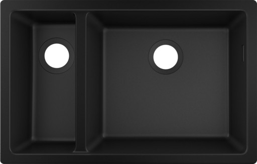Chiuveta bucatarie Hansgrohe S510-U635 SilicaTec 180/450  cu 2 cuve inegale  45x71x19cm  montare sub blat  graphite black