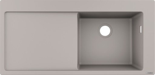 Chiuveta bucatarie Hansgrohe S514-F450 SilicaTec 450  51x105x19cm  picurator stanga  concrete grey