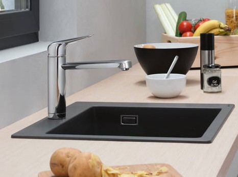 Chiuveta bucatarie Hansgrohe S510-F450 SilicaTec 450  cu 1 cuva  51x56x19cm  stone grey