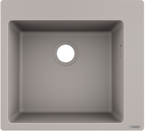Chiuveta bucatarie Hansgrohe S510-F450 SilicaTec 450  cu 1 cuva  51x56x19cm  concrete grey
