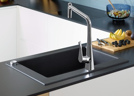 Chiuveta bucatarie Hansgrohe S510-F660 SilicaTec 660  cu 1 cuva  51x77x19cm  stone grey