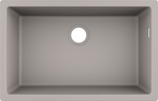 Chiuveta bucatarie Hansgrohe S510-U660 SilicaTec 660  cu 1 cuva  45x71x19cm  montare sub blat  concrete grey