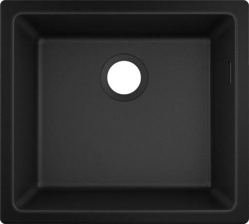 Chiuveta bucatarie Hansgrohe S510-U450 SilicaTec 450  cu 1 cuva  45x50x19cm  montare sub blat  graphite black